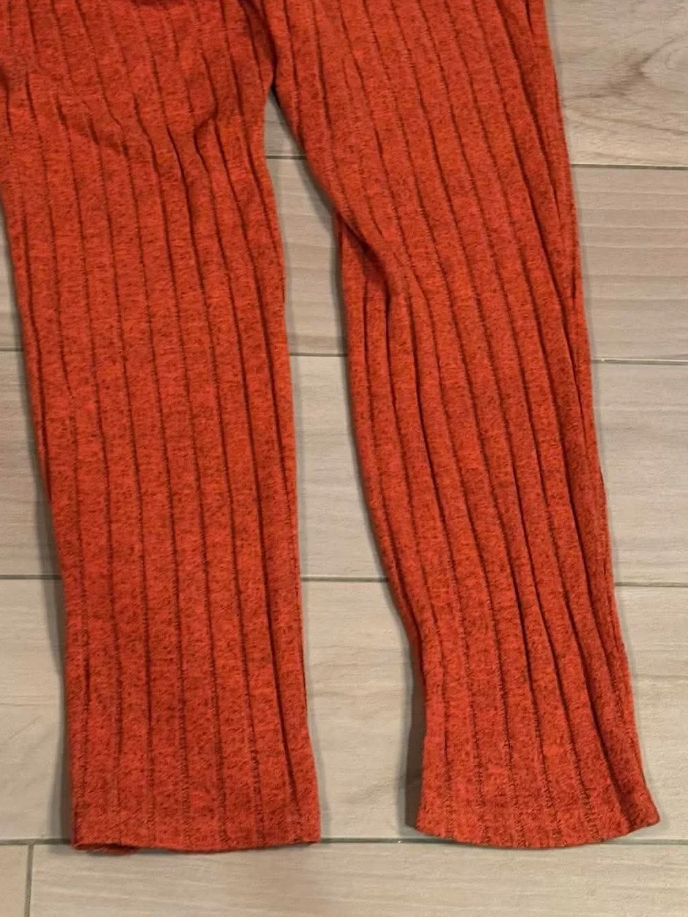 SHEIN rust orange ribbed knit top SIZE 12